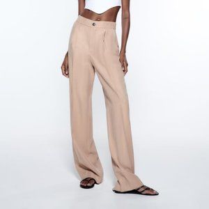 ZARA Full-Length Pleated Trousers